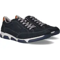 Rieker Baskets basses bleu / cognac
