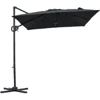 Axi Luma Parasol Déporté Rectangulaire 200 X 300 Cm, Anthracite/Gris | Pour Jardin / Terrasse, Toile Anti-Uv Indice Upf 30+ | Pied En Croix, Housse