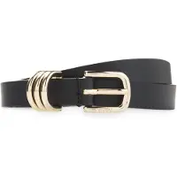 HUGO Ceinture en cuir italien avec boucle en métal doré
