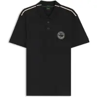 BOSS Polo en coton stretch avec logo inspiré du tennis