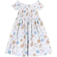 Chicco Robe bleu clair / marron / blanc