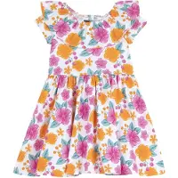 Chicco Robe vert / mandarine / fuchsia / blanc