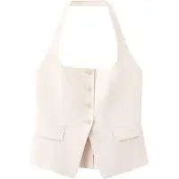 Mango Gilet de costume 'Boreli' blanc