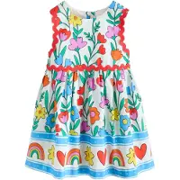 Next Robe bleu clair / jaune / rouge / blanc