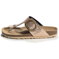 Bayton Tongs 'MERCURE' beige / marron / or rose