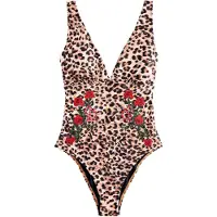 Rockett St George Maillot de bain chocolat / noisette / rouge sang