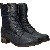 Mustang Bottines à lacets bleu nuit