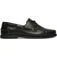 HUGO Chaussures bateau en cuir avec détail de laçage