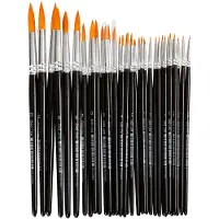 Creativ Company Brosses rondes - 7 tailles, 36 pièces.