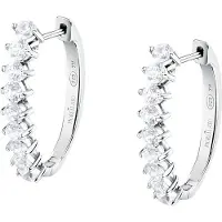 Morellato - Silver oval earrings with cubic zirconia Tesori SAIW265, (Argent)