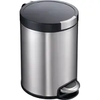 EKO VB 922530 Treteimer, 5 litres, Edelstahl matt