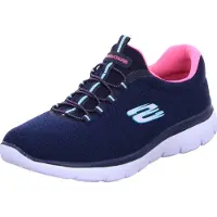 SKECHERS Slip on 'Summits' bleu marine / menthe / rose