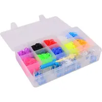 Johntoy Jeu de bagues pour métier à tisser dans une boîte de rangement, 3000dlg.