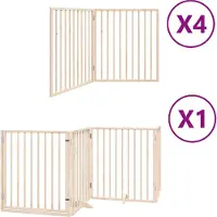 vidaXL Porte pour chien 12 pièces avec porte Pliable 960 cm Bois de peuplier