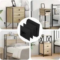 vidaXL Embouts 12 pcs Noir 15 x 15 x 15 mm PP