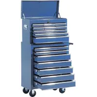Aosom Chariot à outils B20-003BU, mobile, mobile, atelier, bleu, 61,5 x 33 x 113 cm