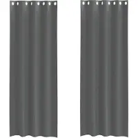vidaXL Voile Rideaux avec oeillets 2 pcs. Gris foncé 140x260 cm