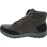 Rieker Bottines à lacets brun foncé / gris chiné / noir
