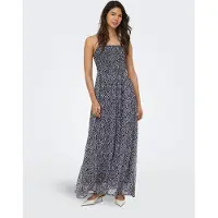 ONLY Robe 'ONLElena' bleu foncé / gris clair