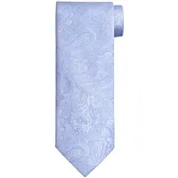 Suitable Cravate Soie Clair Big Paisley Bleu clair Bleu