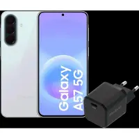 Samsung Galaxy A57 128 Go Bleu Clair 5G + BlueBuilt Chargeur avec Port USB-C 45 W Noir