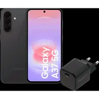 Samsung Galaxy A37 128 Go Noir 5G EE + BlueBuilt Chargeur avec Port USB-C 45 W Noir