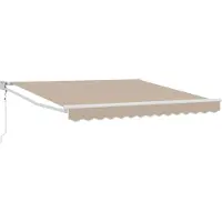 vidaXL , store enroulable beige, 350 x 250 cm, polyester et métal