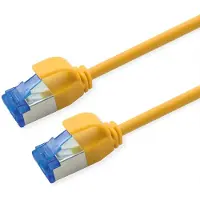 Roline Câble patch Cat.6A (classe EA) S/FTP (PiMF), LSOH, PoE, jaune, 1,5 m