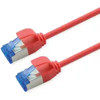 Roline Câble patch Cat.6A (classe EA) S/FTP (PiMF), LSOH, PoE, rouge, 1 m