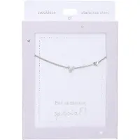 Depesche Collier en argent « Heart of Gold » avec lettre V - Bijoux pour femmes