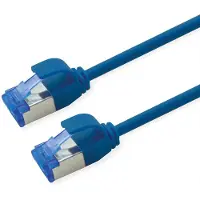 Roline Patchkabel Cat.6A (Class EA) S/FTP (PiMF), LSOH, PoE, blau, 0,5 m