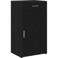 vidaXL Meuble de rangement latéral, imitation chêne noir, 50 x 42,5 x 93 cm