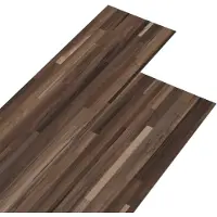 vidaXL , lames de sol en PVC, motif rayé, couleur marron, 5,02 m², 36 pièces