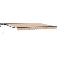 vidaXL Armature de store manuelle avec LED 5 x 3,5 m