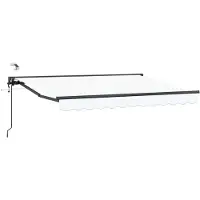 vidaXL Store électrique rétractable blanc 3,5 x 2 m