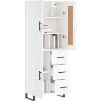 vidaXL Highboard blanc 69,5x34x180 cm Bois composite