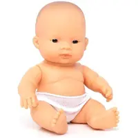 Miniland Poupée bébé , petite fille asiatique, 21 cm - poupée réaliste pour les jeux de rôle