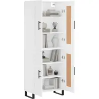 vidaXL Highboard blanc 69,5x34x180 cm Bois composite