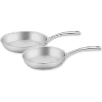 Sola Ensemble de poêles - en inox - Green Cooking - Ø 24 et 28 cm - 2 pièces