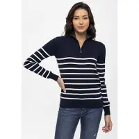 Felix Hardy Pull-over bleu marine / blanc