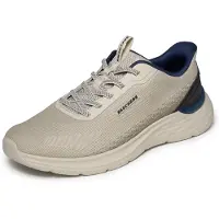 SKECHERS pour homme. 211369 Baskets Relaxed Fit Baskets Garner Ellis taupe (45), Plat, Lacets, Casuel