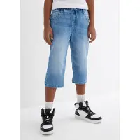 Bonprix Bermuda long en jean, taille extensible, slim