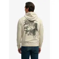 Superdry pour homme. M2014485A Sweat Tokyo Narrative Loose beige (XXL), Casuel, Coton
