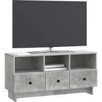 vidaXL Meuble TV , gris béton, 102 x 34,5 x 50 cm, aggloméré