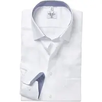 MARVELIS Modern Fit Chemise blanc, Faux uni