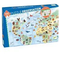 Djeco Puzzle Les Animaux du Monde 100 pièces