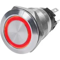 Blue Sea Systems Interrupteur à Led rouge (arrêt/marche) 12v argent 10A argent 10A