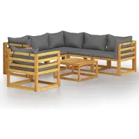 vidaXL Ensemble de salon de jardin en bois massif d'acacia Meubles de jardin