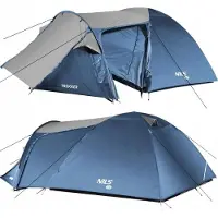 Nils Camp NC6012 Tente de camping Trekker bleue et grise