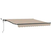 vidaXL , store enroulable beige, 350 x 250 cm, polyester